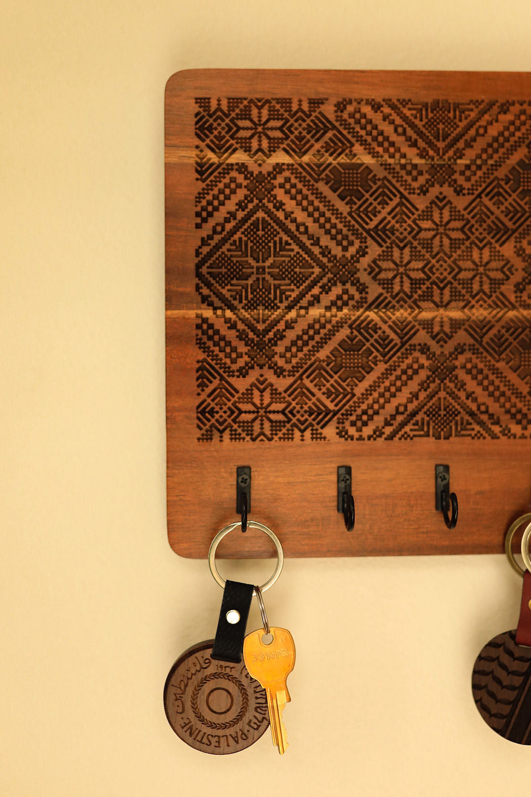 Engraved Wooden Key Holder